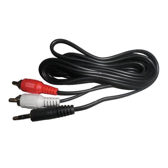 3-Pack 3.5mm Stereo Male to 2 RCA Male (Right and Left) Audio Cables, Each 5 Ft - Picture 2 of 2